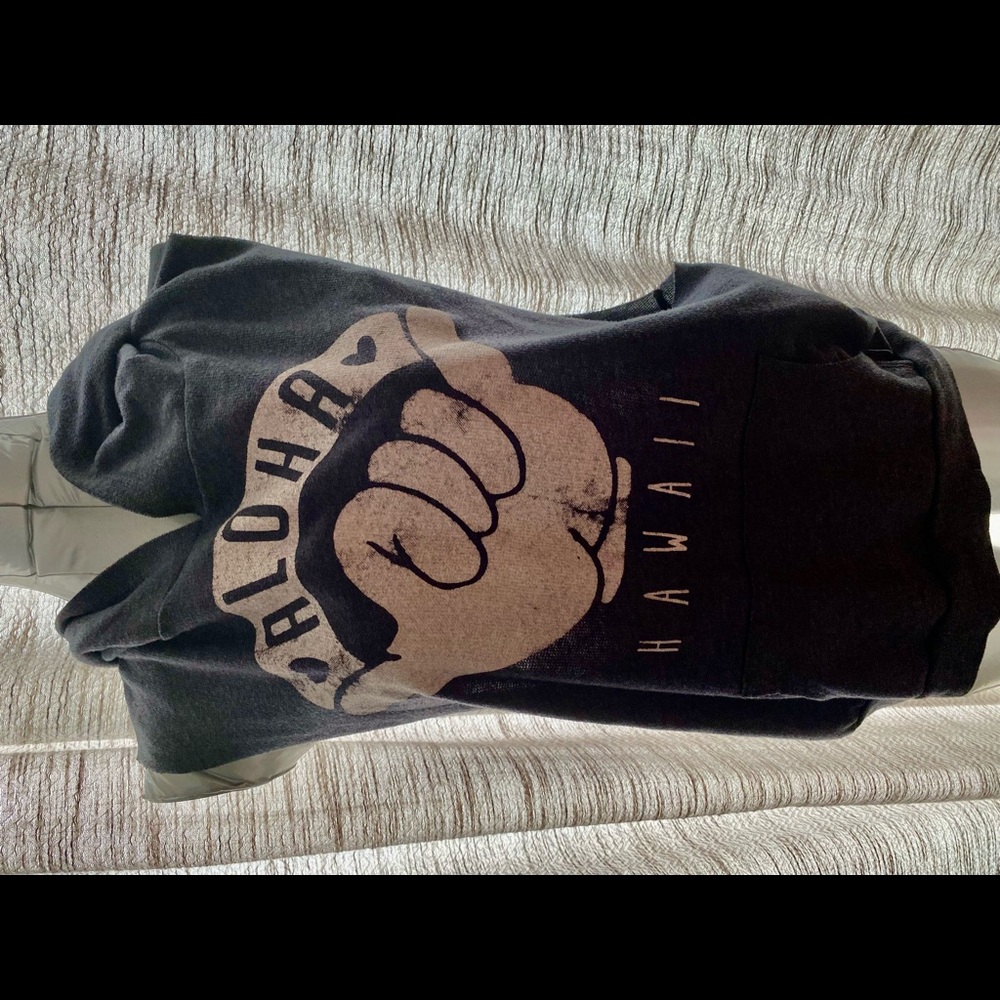 Cute sleeveless hoodie Aloha Mickey print sz L